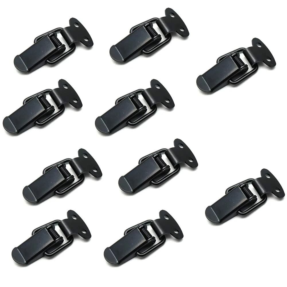 Rannb Mini Toggle Latch Black 47mm x 22mm | 10pcs Spring Loaded Cabinet Latches - main product image