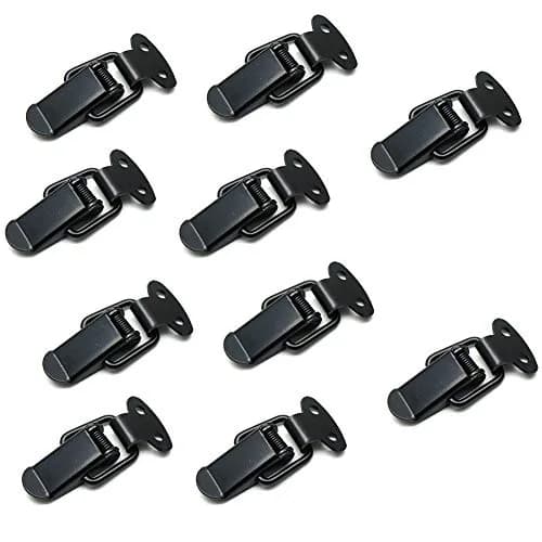 Rannb Mini Toggle Latch Black 47mm x 22mm | 10pcs Spring Loaded Cabinet Latches thumbnail 1