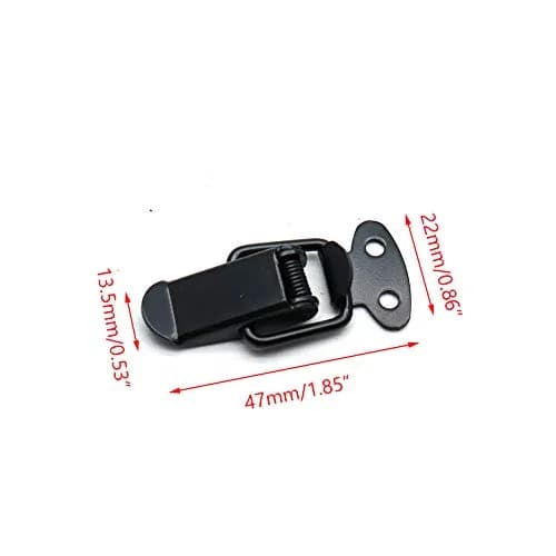 Rannb Mini Toggle Latch Black 47mm x 22mm | 10pcs Spring Loaded Cabinet Latches thumbnail 2