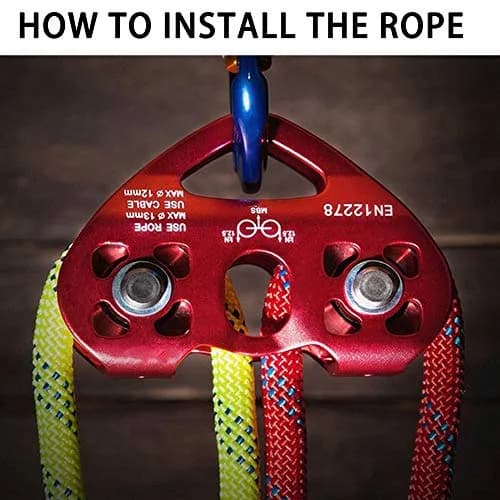 Youngneer Zipline Trolley Kit with 25kN Carabiner & Dual Pulley | Safe Outdoor Climbing Gear thumbnail 7