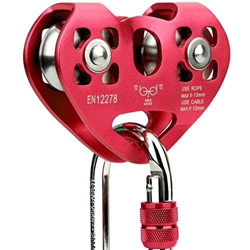 Youngneer Zipline Trolley Kit with 25kN Carabiner & Dual Pulley | Safe Outdoor Climbing Gear thumbnail 2