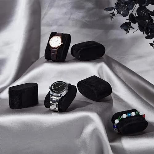 PH PandaHall Jewelry Storage 12pcs Watch Pillow Velvet Black | Stable, Elegant Display for Small Business & Home Use thumbnail 3