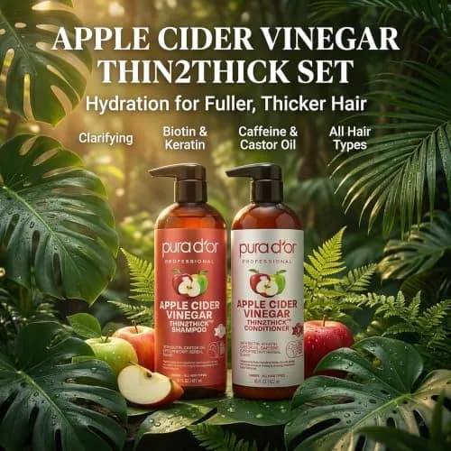 PURA D'OR Advanced Therapy Apple Cider Vinegar Conditioner 16 Fl Oz (Pack of 2) | Clarifying & Detoxifying thumbnail 2
