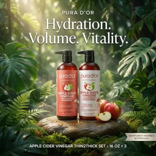 PURA D'OR Advanced Therapy Apple Cider Vinegar Conditioner 16 Fl Oz (Pack of 2) | Clarifying & Detoxifying thumbnail 3