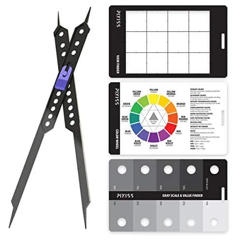 Pixiss Proportional Divider 10" (25.4 cm) — Artist Drawing Tool for Scale, Value, Color & View Catcher thumbnail 1