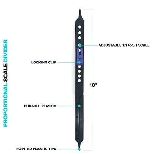 Pixiss Proportional Divider 10" (25.4 cm) — Artist Drawing Tool for Scale, Value, Color & View Catcher thumbnail 7