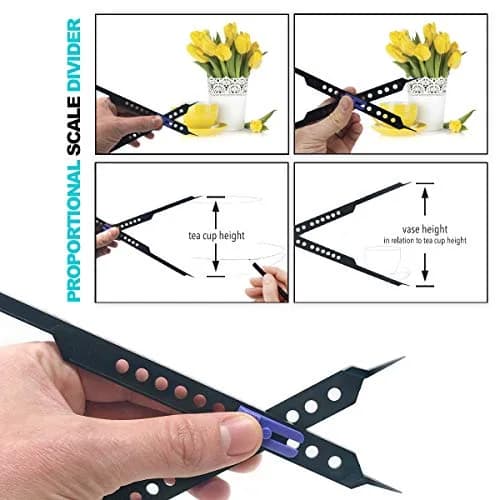 Pixiss Proportional Divider 10" (25.4 cm) — Artist Drawing Tool for Scale, Value, Color & View Catcher thumbnail 8