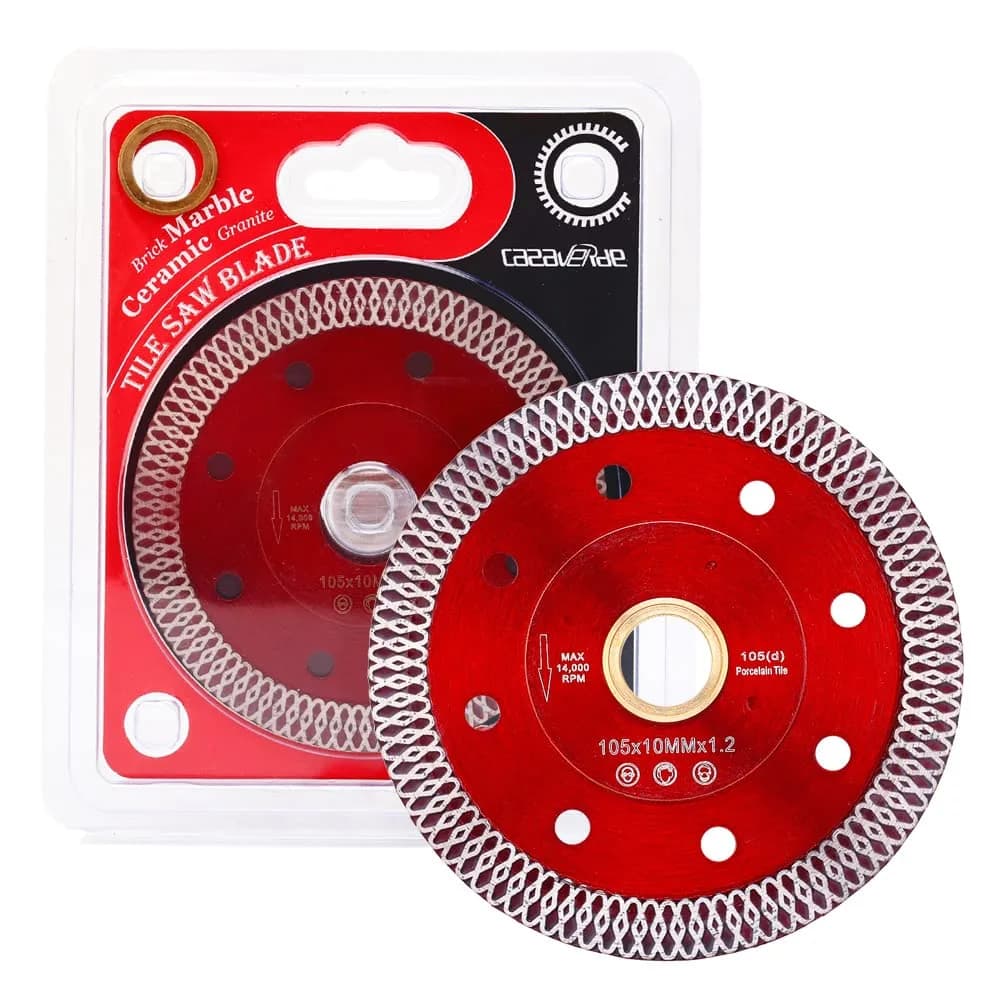 Casaverde 4-inch (105 mm) Super Thin Diamond Porcelain Saw Blade Set | Fast, Chip-Free Cuts for Masonry — 4 inch (2 pc)