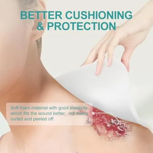 Dimora Silicone Foam Dressing Without Border 4"x 4" | Highly Absorbent Wound Bandage for Moderate Exuding Wounds thumbnail 4