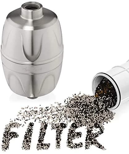 Aqua Elegante Chlorine Shower Water Filter - Brushed Nickel | Reduces Chlorine & Heavy Metals thumbnail 1