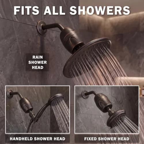 Aqua Elegante Chlorine Shower Water Filter - Oil-Rubbed Bronze | Reduces Chlorine & Heavy Metals, Softens Skin & Hair thumbnail 4