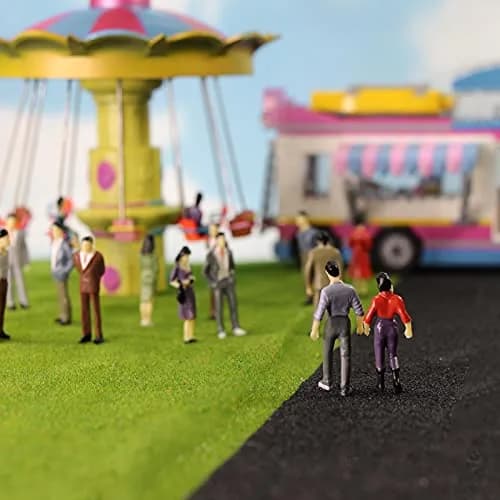 Evemodel 100PCS Model Trains Architectural Figures 35mm | Realistic O Scale Props for Miniature Scenes thumbnail 5