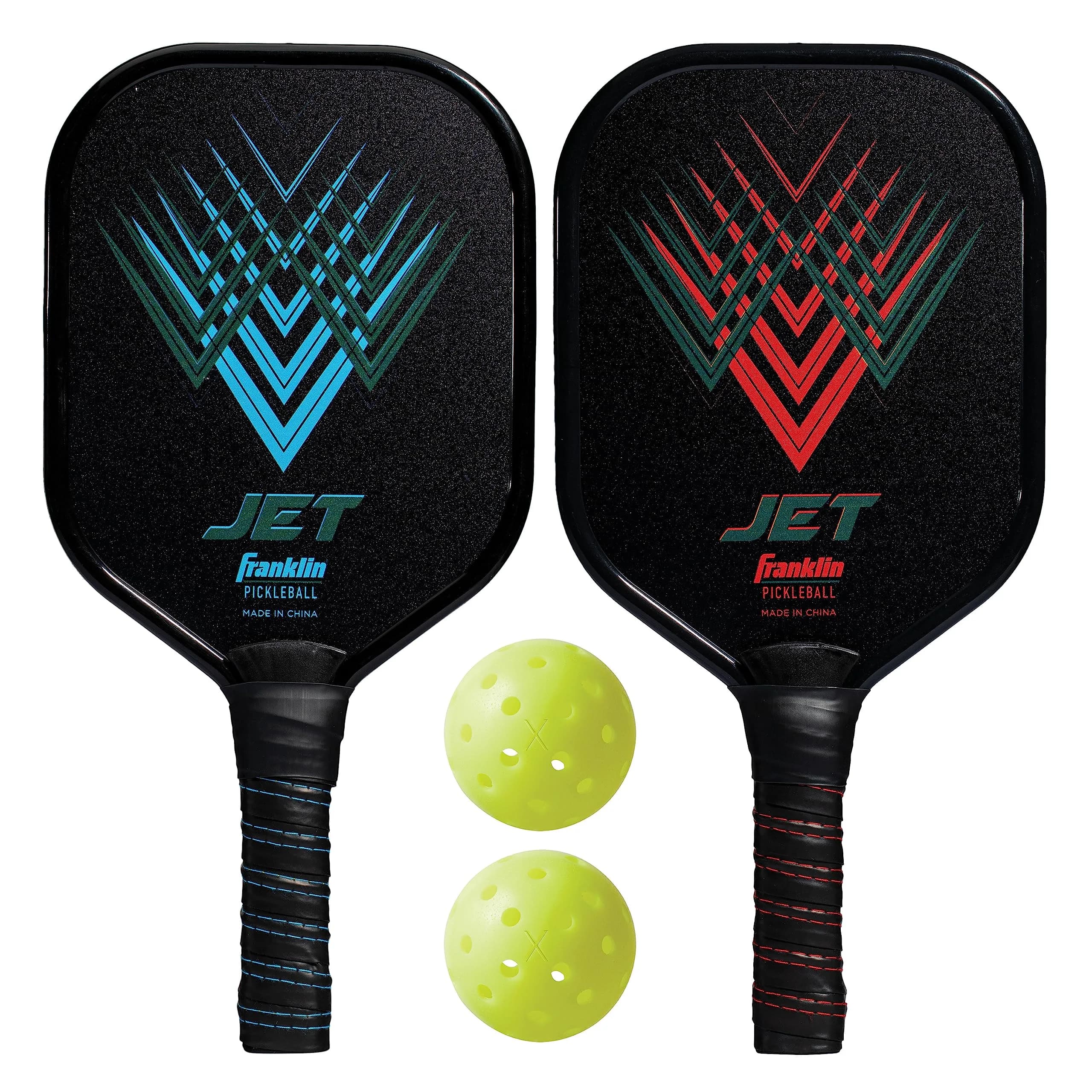 Franklin Sports Jet Pickleball Paddle and Ball Set - Aluminum - 2 Player - USAPA Approved - main product image