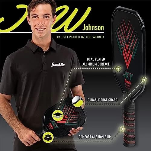 Franklin Sports Jet Pickleball Paddle and Ball Set - Aluminum - 2 Player - USAPA Approved thumbnail 5