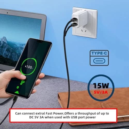cablecc USB-C to Dual USB-A Y Cable 60cm | Power & Data for Laptops & Hard Drives thumbnail 8