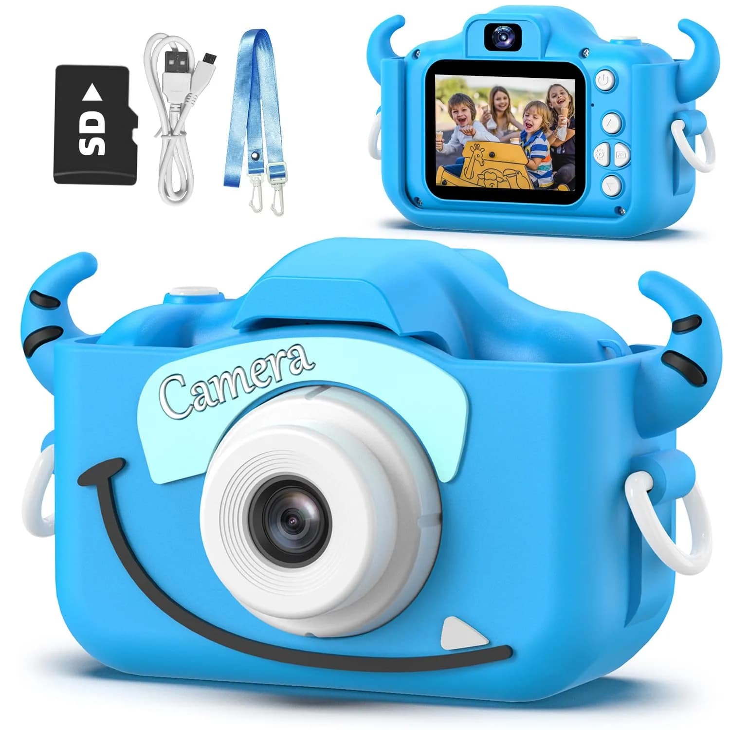Goopow Kids Digital Camera Toys 12MP 1080P | Educational & Non-Toxic for Ages 3-8