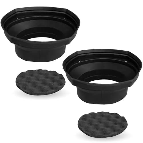 NVX XBAF69 2 Piece Universal 6x9” Silicone Rubber Speaker Baffles | Waterproof Silicone Car Speaker Seal thumbnail 1