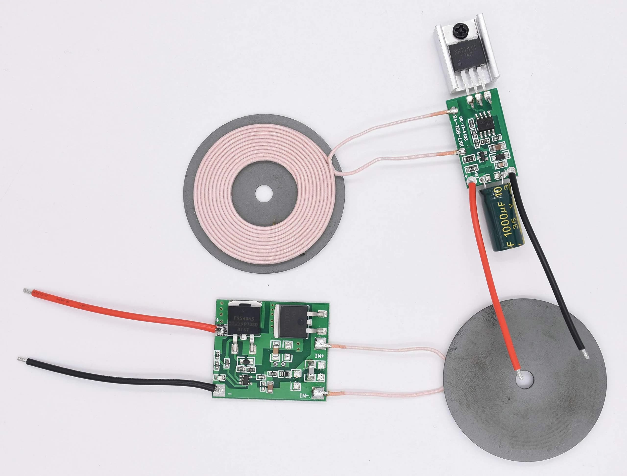 Taidacent 24V Wireless Charging Module 10mm Sensing Distance 12V1A Output | Long Distance Power Supply Module - main product image