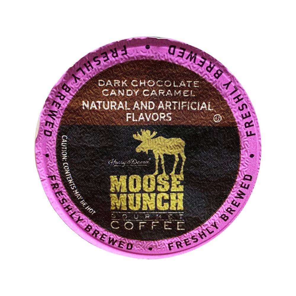 Harry & David Moose Munch Coffee Dark Chocolate Caramel 100 Single Serve Cups | Gourmet Coffee for Keurig Machines - main product image