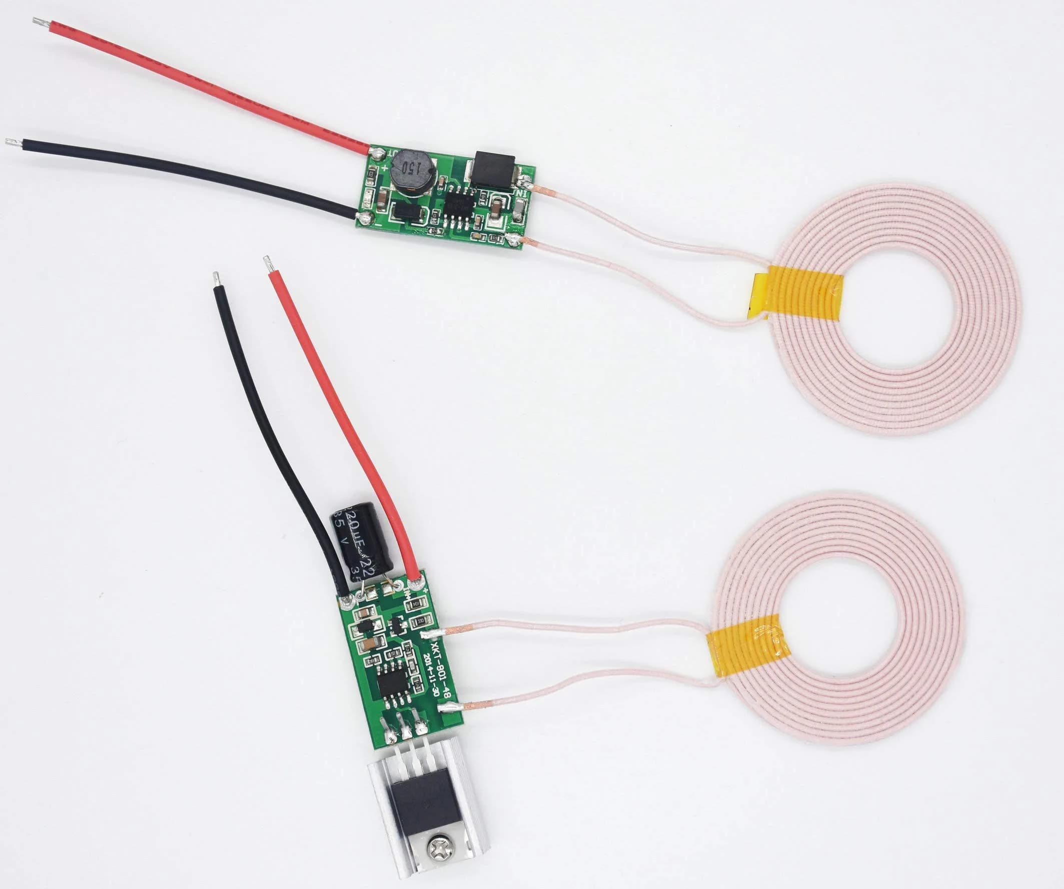 Taidacent 24V Wireless Charging Module 10mm Sensing Distance 12V1A Output | Long Distance Power Supply Module — Black