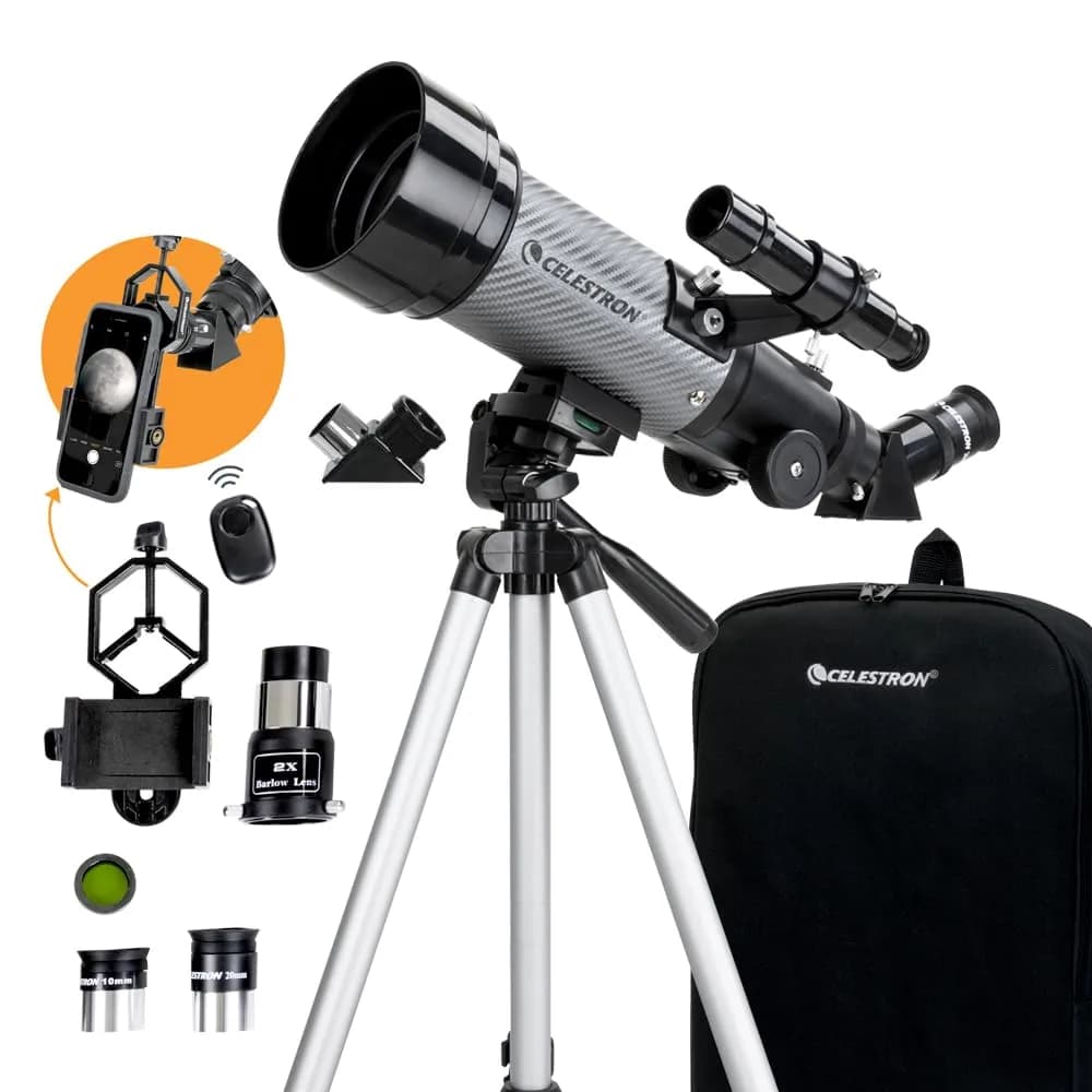 Celestron Travel Scope 70mm DX Refractor Telescope Kit with Backpack | Bright, Sharp Views for Beginners & Travel - main product image