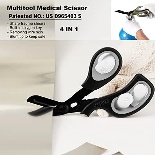 MEUUT 8-Inch Medical Trauma Shears (2-Pack) | Surgical Grade Stainless Steel with Serrated Blades thumbnail 5