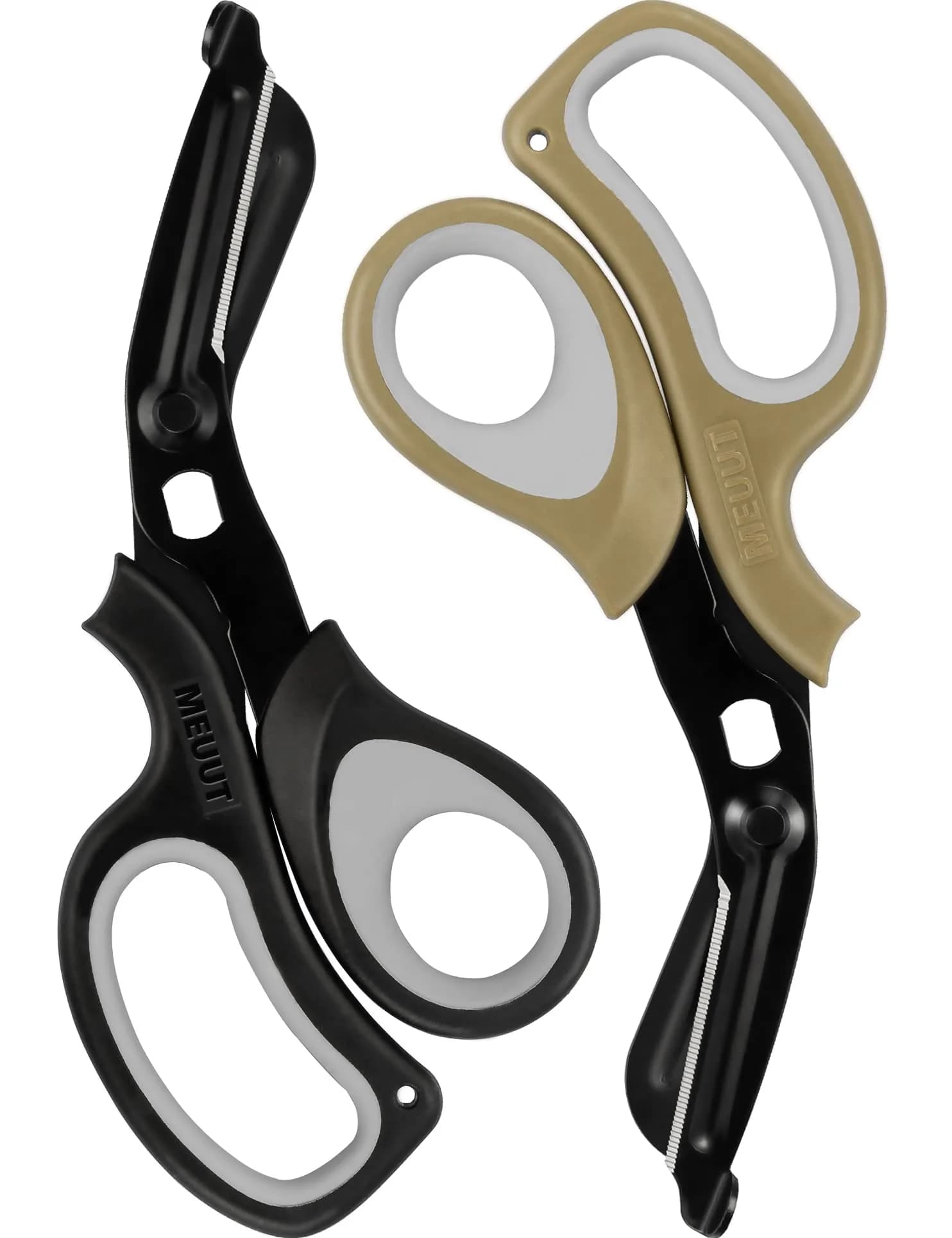 MEUUT 8-Inch Medical Trauma Shears (2-Pack) | Surgical Grade Stainless Steel with Serrated Blades