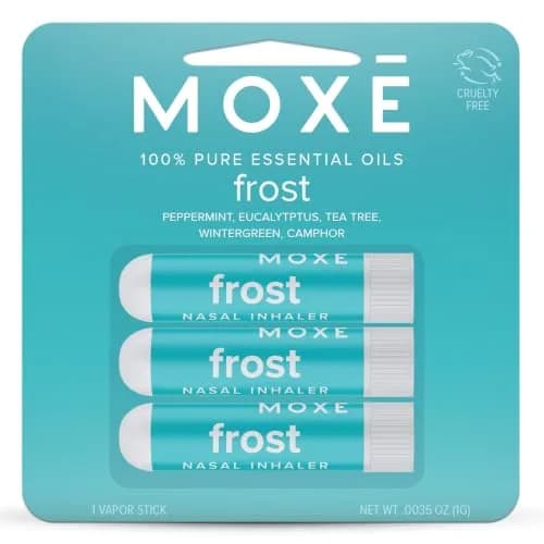 MOXE Frost Refreshing Scent Nasal Inhaler Stick for Breathing Support 3PK | Energizing Aromatherapy with Peppermint, Eucalyptus & Wintergreen thumbnail 1
