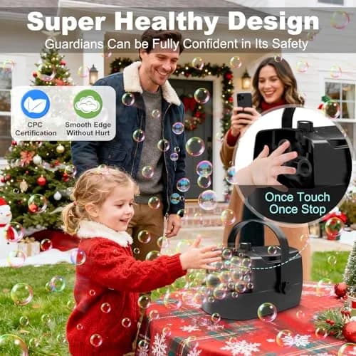 Zerhunt Durable Bubble Machine for Party | 18000+ Bubbles/Min High Output | 320ml Tank, 30 Min Playtime | ASTM Certified thumbnail 3