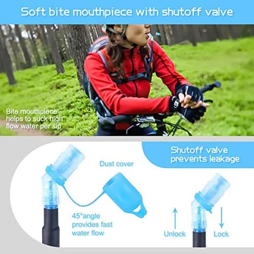 LANNEY 2L Hydration Bladder with Insulated Tube | Leak-Proof Water Storage Bag for Hiking Backpacks thumbnail 5