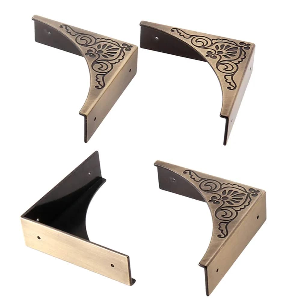 RFORPLY Metal Corner Protector 65.5mm (2.58") Antique Bronze | Protects Furniture Edges & Covers Damage - main product image