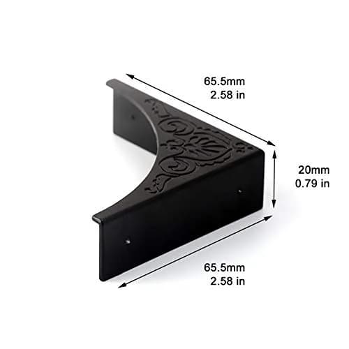 RFORPLY Black Metal Corner Protector 4 Pcs Antique Edge Safety Guard | Covers Damaged Corners thumbnail 5