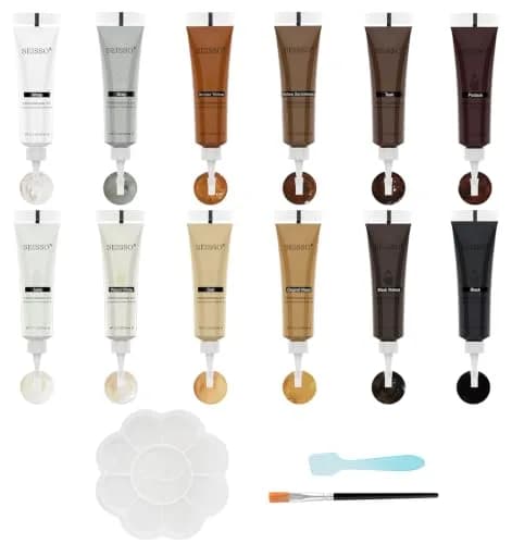 SEISSO Wood Fillers Furniture Repair Kit, 12 Colors, Wood Touch-up Paint, Scratch & Crack Fix, Wooden Floor & Furniture Restoration | 12 Colors, 20g Each thumbnail 1