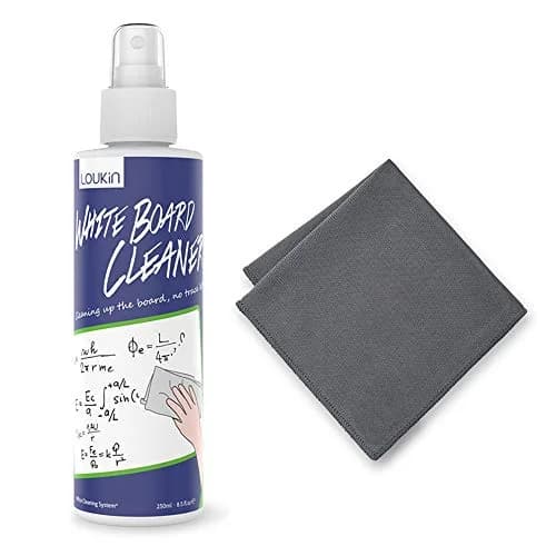 loukin Dry Erase Cleaner Spray 250ml (8.5 fl oz) | AP Certified Non-Toxic Whiteboard Cleaner with Microfiber Cloth thumbnail 1
