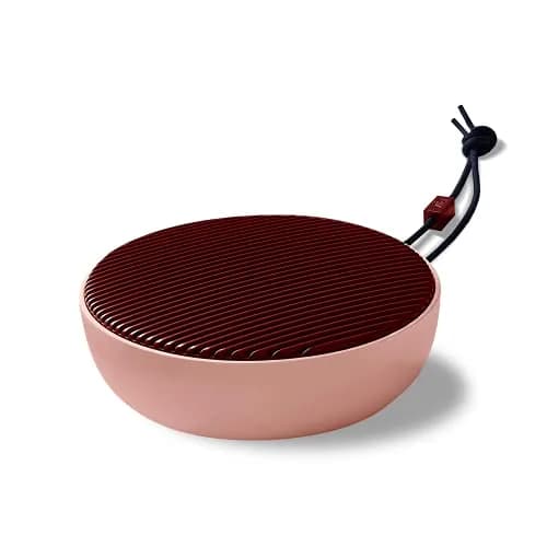 Vifa City Portable Wireless Bluetooth Speaker with Dual Pairing & IPX4 Waterproof, 20W HiFi Audio, 65mm Drivers, Burgundy Blush | Modern Premium Design thumbnail 1