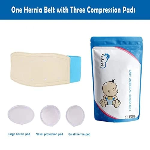 Paskyee Baby Umbilical Hernia Belt Blue | Adjustable Infant Belly Wrap for Newborns thumbnail 2