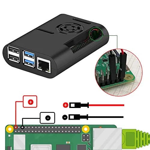 MazerPi Raspberry Pi 4 Case with Cooling Fan & Heatsink | ABS Protective Enclosure for Pi 4B thumbnail 6