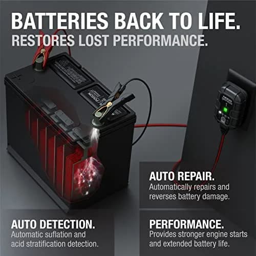 NOCO GENIUS1 1A 6/12V Smart Battery Charger & Maintainer | Charges Dead Batteries, Restores Health thumbnail 6
