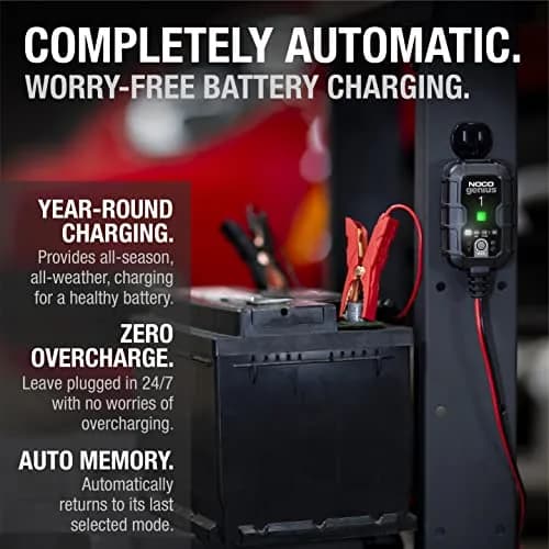 NOCO GENIUS1 1A 6/12V Smart Battery Charger & Maintainer | Charges Dead Batteries, Restores Health thumbnail 7