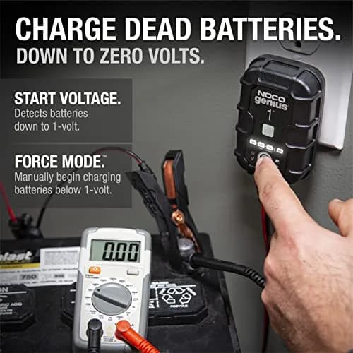 NOCO GENIUS1 1A 6/12V Smart Battery Charger & Maintainer | Charges Dead Batteries, Restores Health thumbnail 3