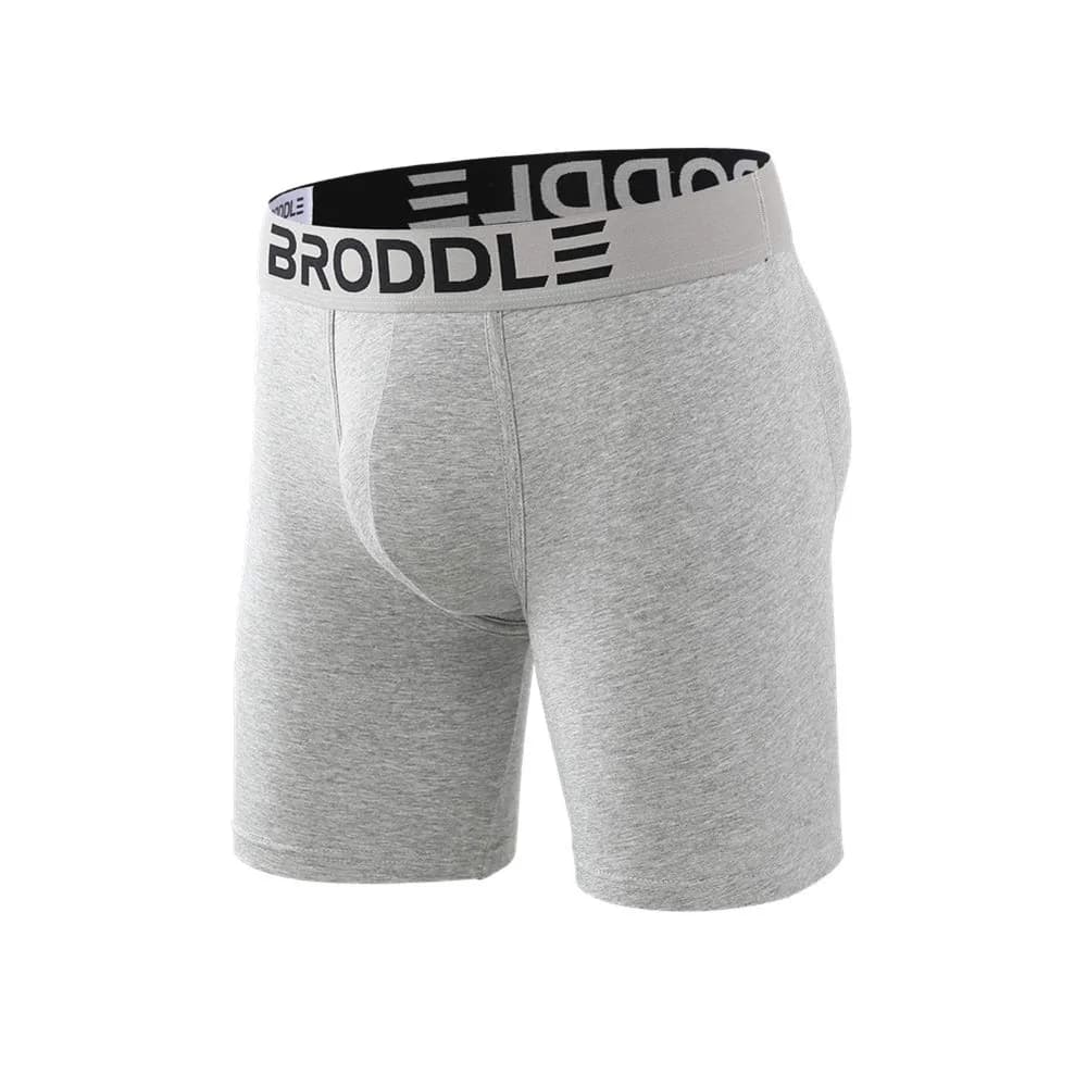 BRODDLE Men's Padded Boxer Briefs with Butt Enhancer Grey Large | Enhances Shape for a Fuller Look - main product image