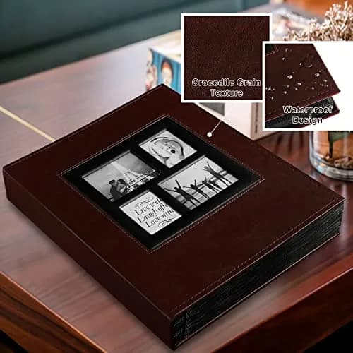 Ywlake Photo Album 4x6 1000 Pockets | Extra Large Capacity Wedding Album with Leather Cover thumbnail 3