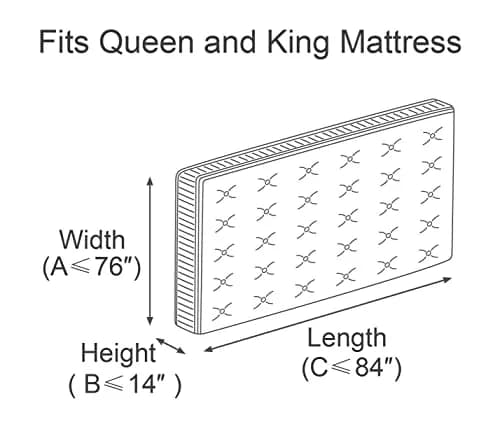 ComfortHome Queen/King Mattress Moving & Storage Bag 2-Pack | 1.5 Mil Thick Polyethylene, Fits Up to 14" Deep thumbnail 2