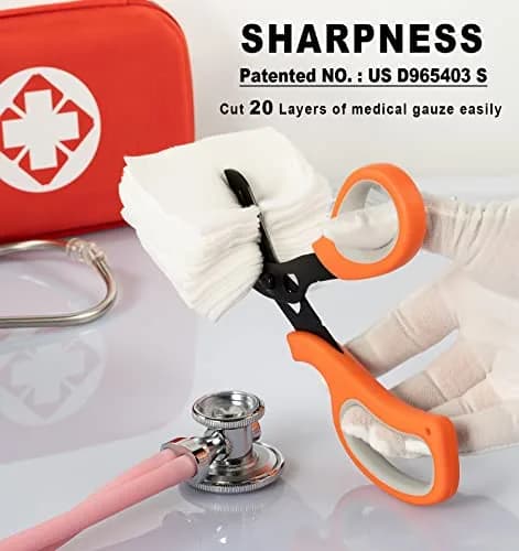 MEUUT 8-Inch Medical Trauma Shears (2-Pack) | Patented Surgical Grade Stainless Steel EMT Scissors thumbnail 2