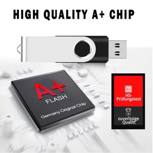 EASTBULL 1GB USB2.0 Flash Drive | Capless Metal Swivel Data Storage (1GB, Black) thumbnail 6
