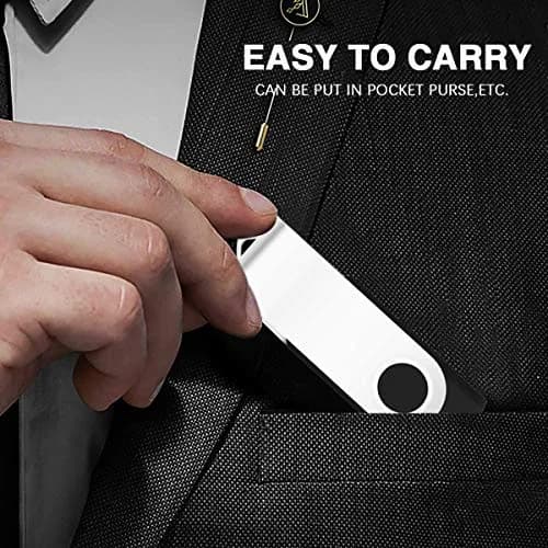 EASTBULL 1GB USB2.0 Flash Drive | Capless Metal Swivel Data Storage (1GB, Black) thumbnail 7