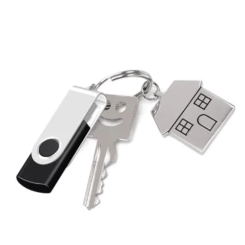 EASTBULL 1GB USB2.0 Flash Drive | Capless Metal Swivel Data Storage (1GB, Black) thumbnail 3