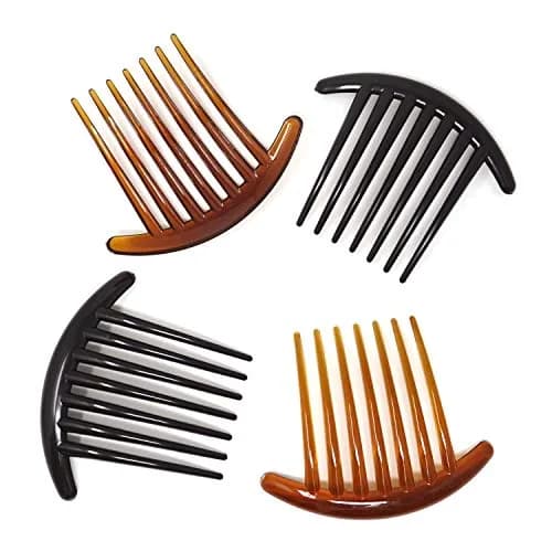 Honbay 6PCS Plastic 7 Tooth French Twist Combs Hair Side Combs Clips Accessory for Women and Girls (4Inch) | Durable, lightweight, fashionable thumbnail 4