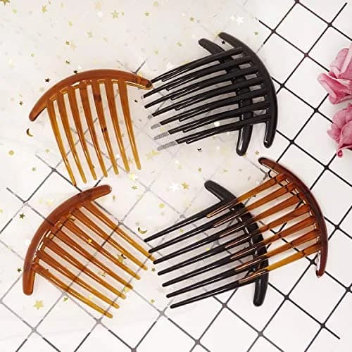 Honbay 6PCS Plastic 7 Tooth French Twist Combs Hair Side Combs Clips Accessory for Women and Girls (4Inch) | Durable, lightweight, fashionable thumbnail 6
