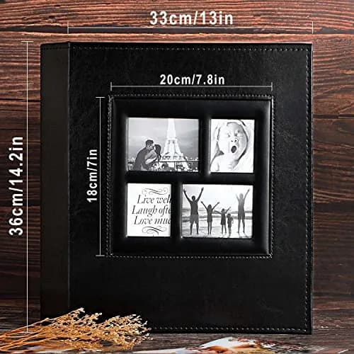 Ywlake Photo Album 4x6 500 Pockets | Extra Large Capacity Wedding Album with Leather Cover thumbnail 5